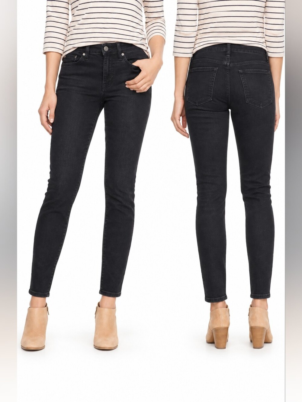 Gap Mid-Rise Black Skinny Jeans Size 4